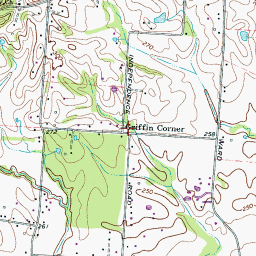 Topographic Map of Shelby County Fire Department Station 68, TN