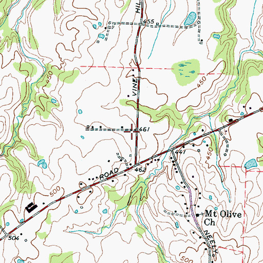Topographic Map of Madison County Fire Department Station 16, TN