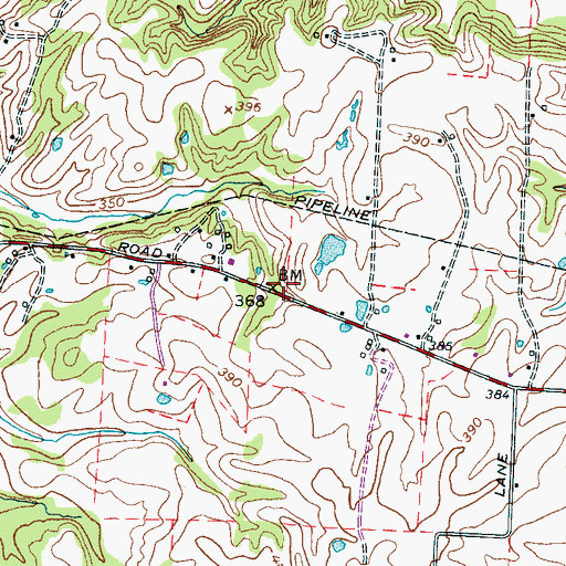 Topographic Map of Madison County Fire Department Station 14, TN