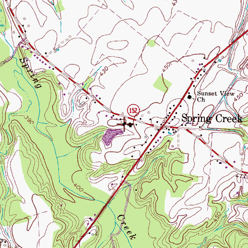 Topographic Map of Madison County Fire Department Station 7, TN