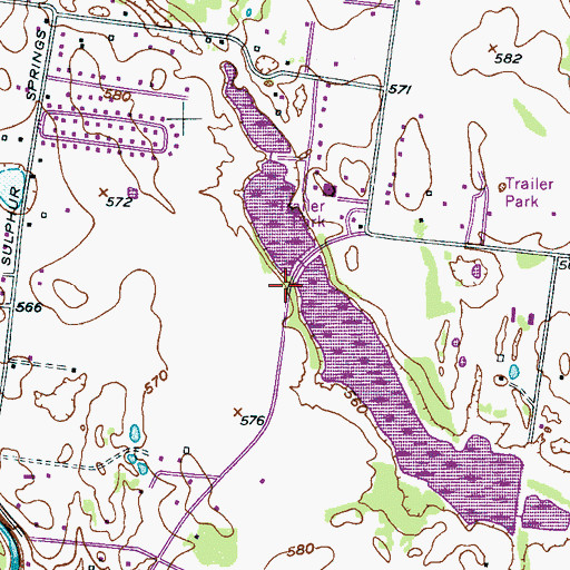 Topographic Map of Murfreesboro Fire Department Station 7, TN
