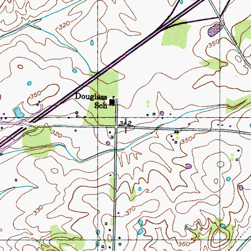 Topographic Map of Brownsville - Haywood County Fire Department District 10, TN