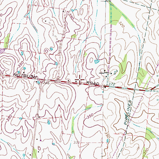Topographic Map of Brownsville - Haywood County Fire Department District 9, TN