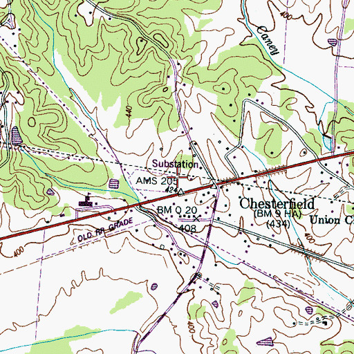 Topographic Map of Henderson County Fire Department Station 4, TN