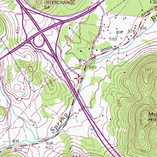 Topographic Map of Smyrna Fire Department Station 5, TN