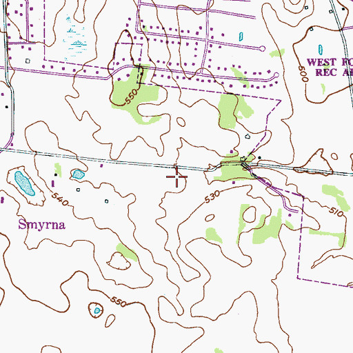 Topographic Map of Smyrna Fire Department Station 3, TN