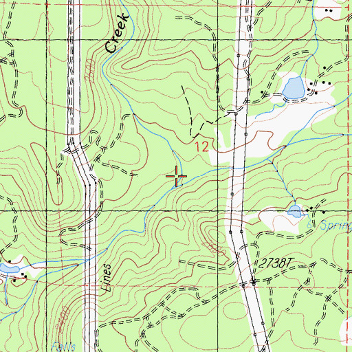 Topographic Map of Richardson Creek, CA