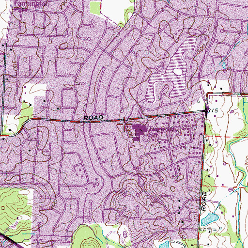 Topographic Map of Germantown Fire Department Station 2, TN