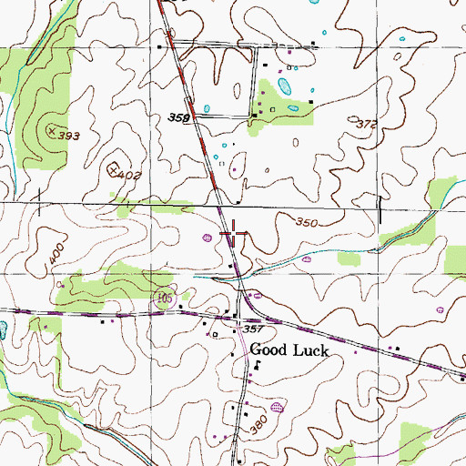 Topographic Map of Gibson County Fire Department Station 7 Tyson Store, TN