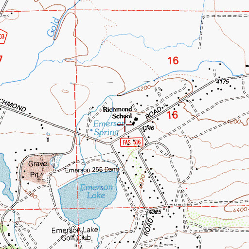 Topographic Map of Richmond Elementary School, CA