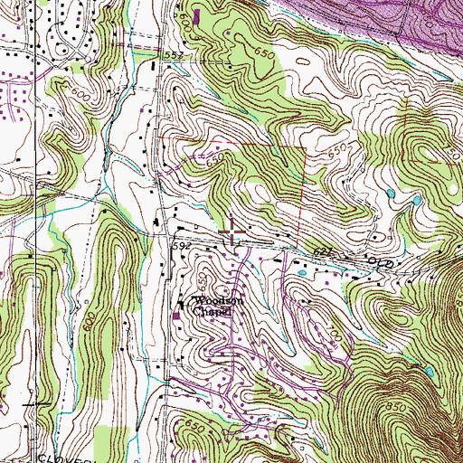 Topographic Map of Nashville Fire Department Station 10, TN