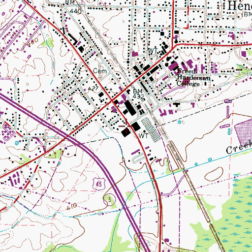 Topographic Map of Chester County Fire Department Headquarters, TN