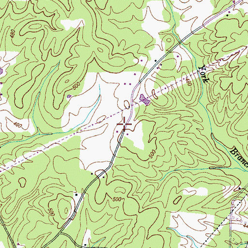 Topographic Map of Chalk Level Volunteer Fire Department Station 1, TN