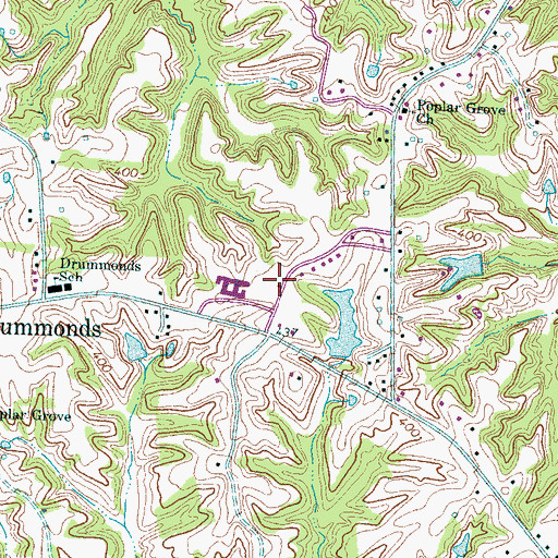 Topographic Map of Quito Volunteer Fire Department Station 2, TN