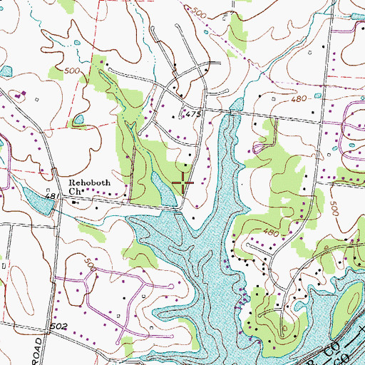 Topographic Map of Number 1 Volunteer Fire Department, TN