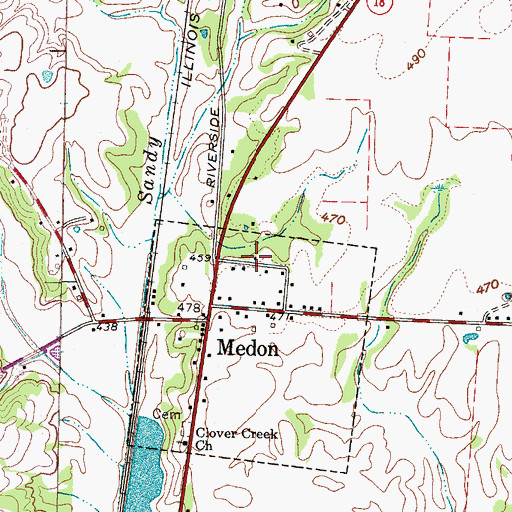 Topographic Map of Madison County Fire Department Station 9, TN
