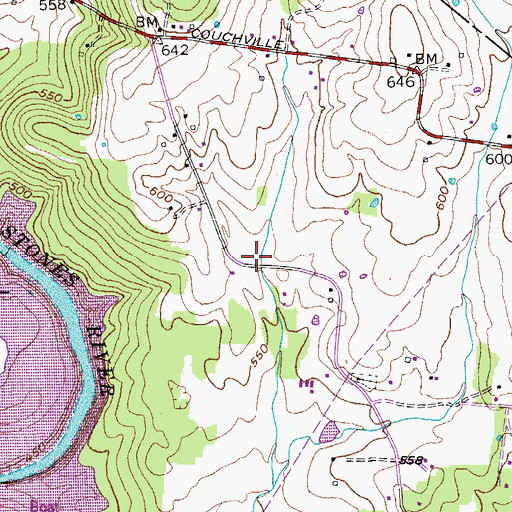 Topographic Map of Almaville Fire Department Station 3, TN