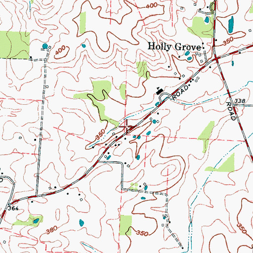 Topographic Map of Brownsville - Haywood County Fire Department District 8, TN