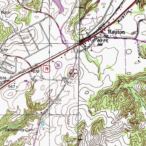 Topographic Map of Tennessee Department of Agriculture Division of Forestry Routin, TN
