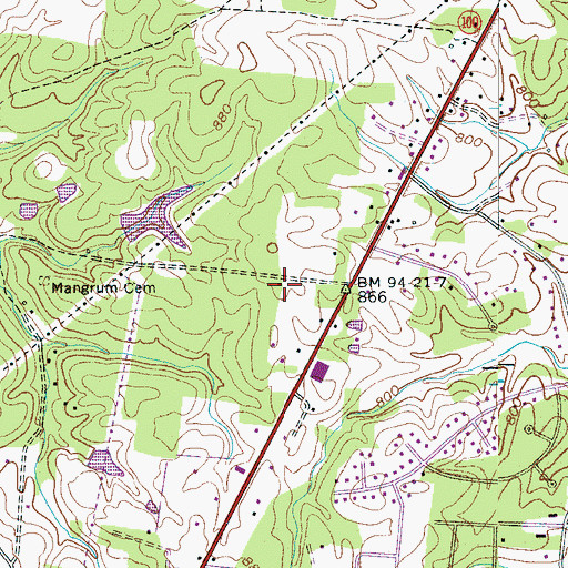 Topographic Map of Fairview Fire Department, TN