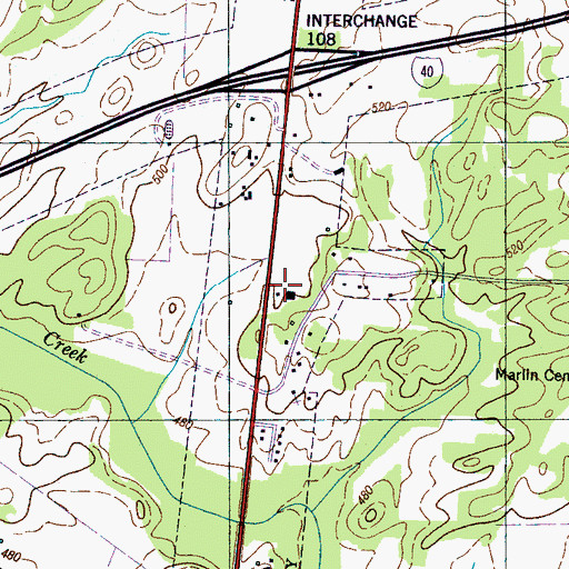 Topographic Map of Henderson County Fire Department Station 3, TN