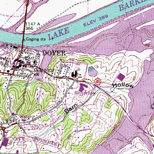 Topographic Map of Stewart County Volunteer Fire Service Station 13 Spring Street, TN