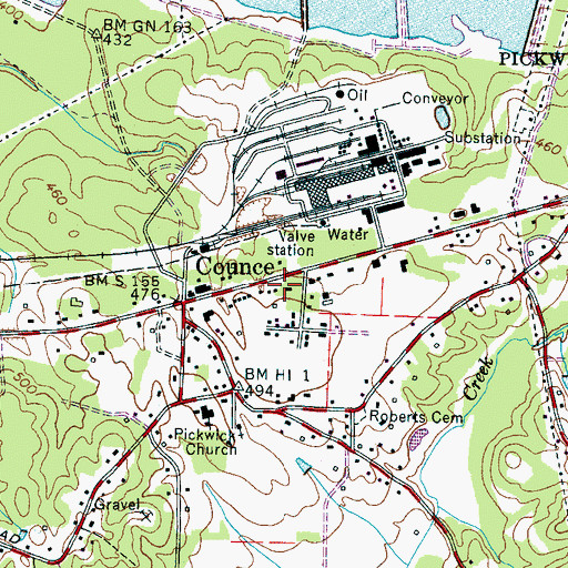 Topographic Map of Hardin County Fire Department / Emergency Management District 3 Station 1, TN