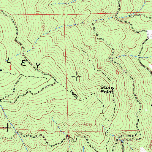 Topographic Map of Riley Ridge, CA