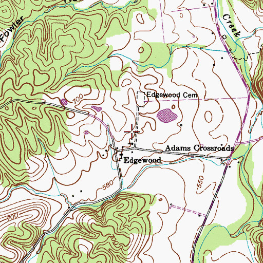 Topographic Map of Sylvia - Yellow Creek Fire Department, TN