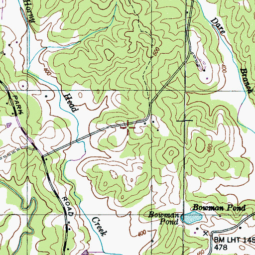 Topographic Map of Hydro Volunteer Fire Department, TN
