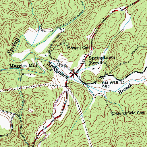 Topographic Map of West Polk County Fire and Rescue Station 4, TN