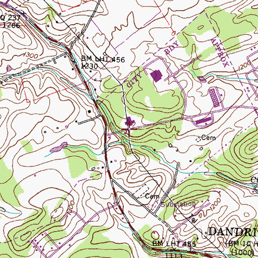 Topographic Map of Jefferson County Rescue Squad, TN