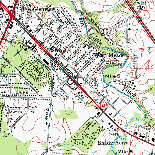 Topographic Map of Manchester Fire and Rescue Headquarters, TN