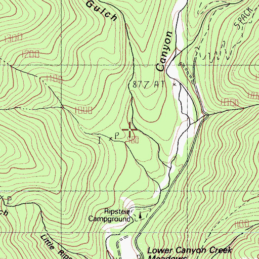 Topographic Map of Ripstein Gulch, CA