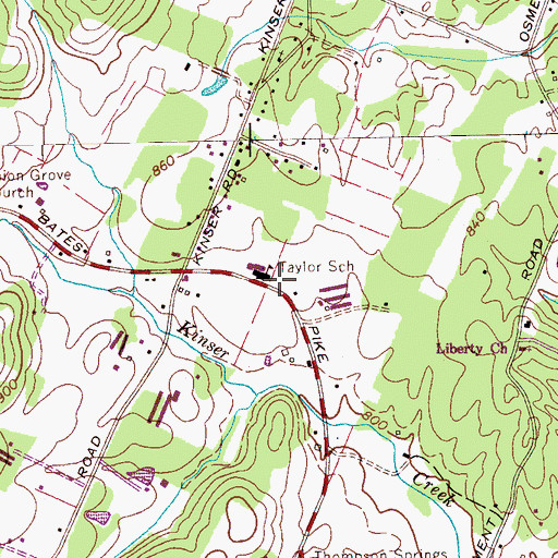 Topographic Map of Bradley County Fire and Rescue Station 1, TN