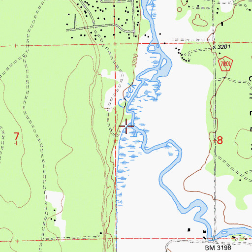 Topographic Map of Rising River, CA