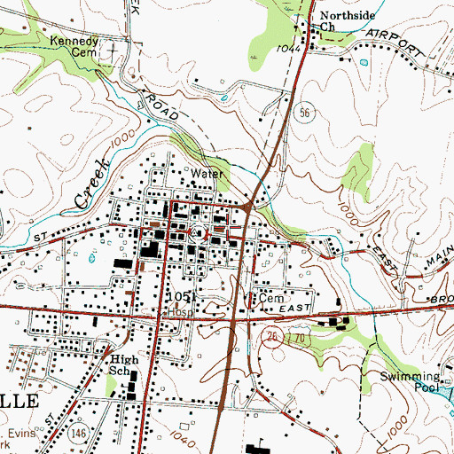 Topographic Map of Smithville Fire Department, TN