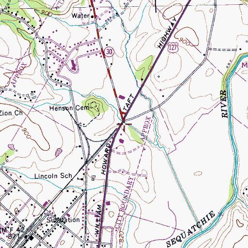 Topographic Map of Pikeville Volunteer Fire Department, TN