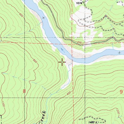 Topographic Map of Roach Creek, CA