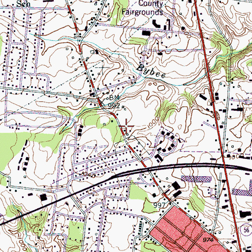 Topographic Map of McMinnville Fire Department Station 2, TN