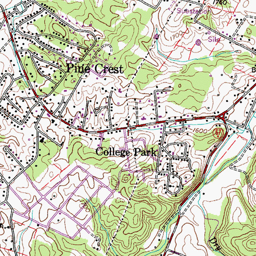 Topographic Map of West Carter County Volunteer Fire Department, TN