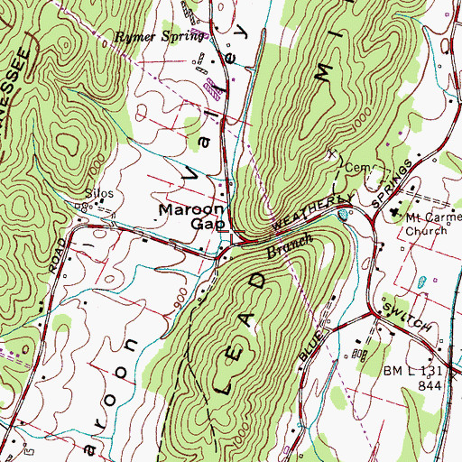 Topographic Map of Bradley County Fire and Rescue Station 3, TN