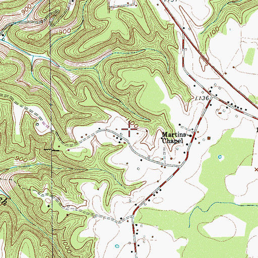 Topographic Map of Dekalb County Fire Department Station 59 Main Station, TN