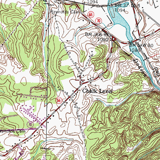 Topographic Map of Persia Volunteer Fire Department, TN