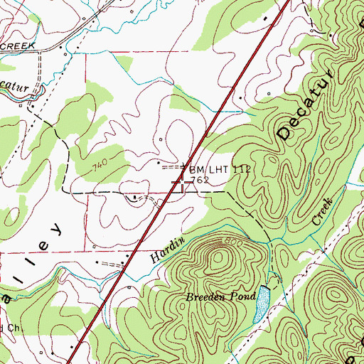Topographic Map of Meigs County Emergency Services Fire Rescue Station 3, TN