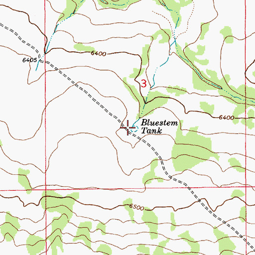 Topographic Map of Bluestem Tank, AZ