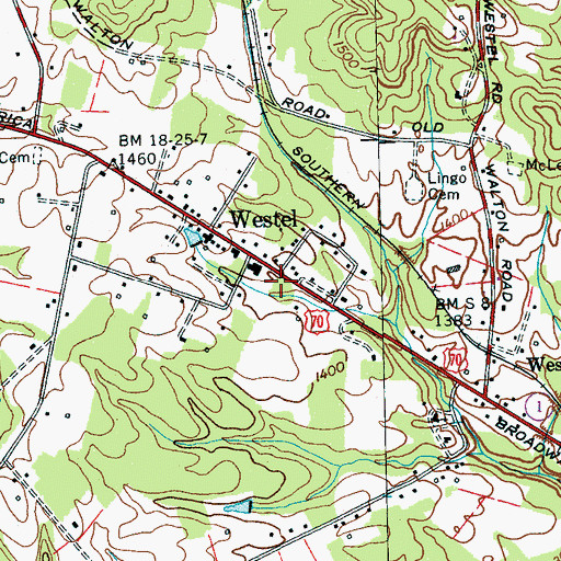 Topographic Map of Cumberland County Fire Department Station 6 - 1, TN