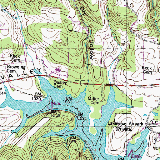 Topographic Map of Sharps Chapel Volunteer Fire Department, TN