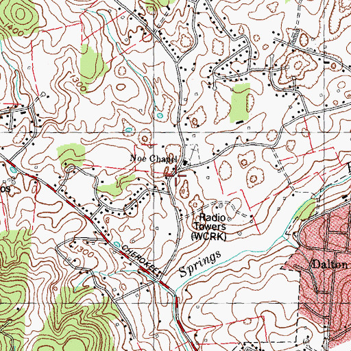 Topographic Map of North Hamblen County Volunteer Fire Department, TN