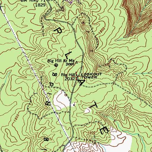 Topographic Map of Jasper Fire Tower, TN
